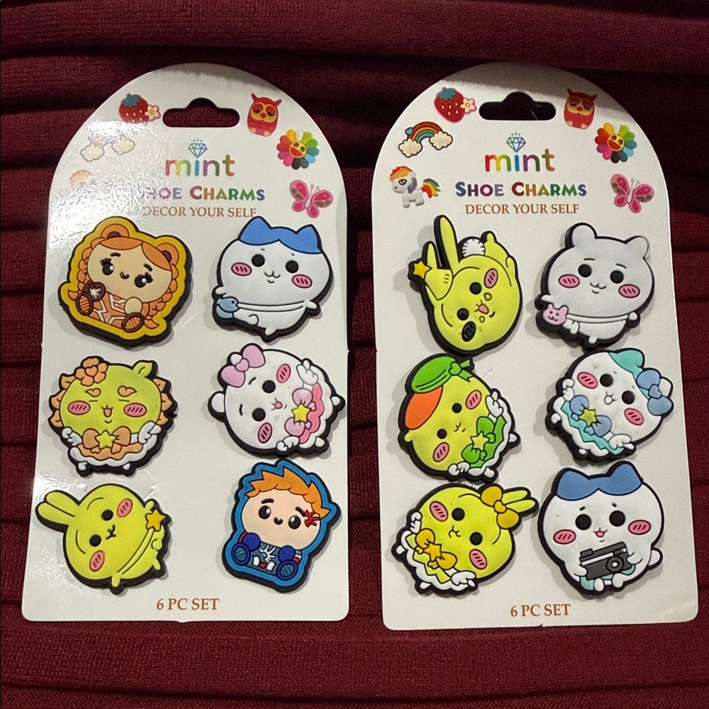 Mint Shoe Charms Set - Cute Animal Characters